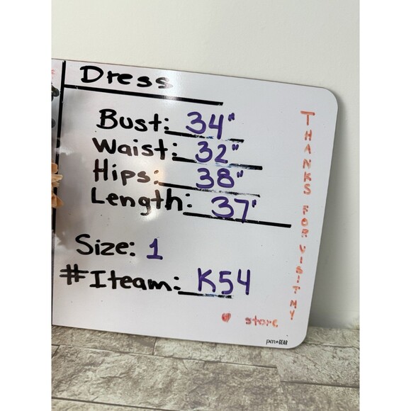 New Chicos Womens Size 1 US Sz 8 Polka Dot Dress Black White Midi Pullover - Picture 8 of 16